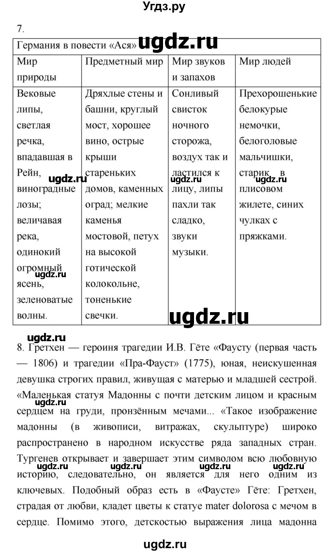 ГДЗ (Решебник) по литературе 8 класс (рабочая тетрадь) Ф.Е. Соловьева / урок / 47(продолжение 2)