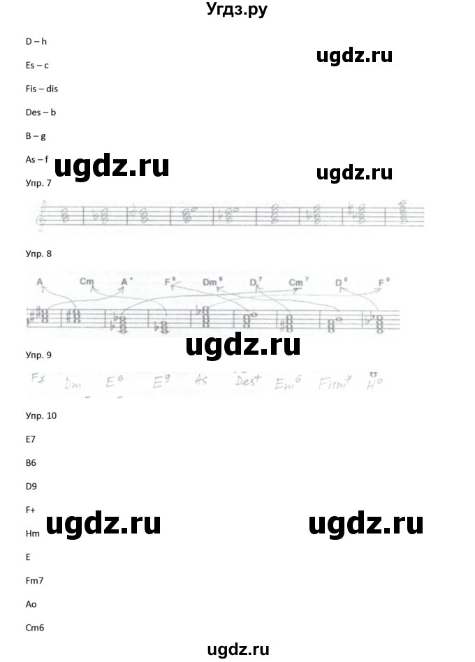 ГДЗ (Решебник) по музыке 6 класс (рабочая тетрадь Сольфеджио) Калинина Г.Ф. / страница номер / 7(продолжение 2)