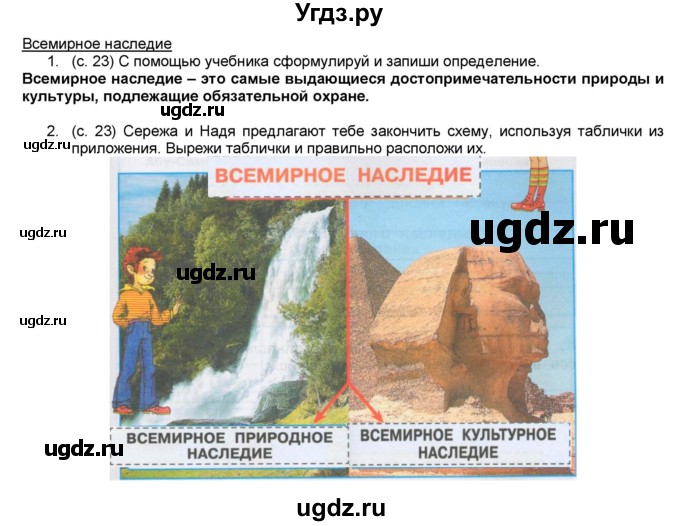 ГДЗ (Решебник) по окружающему миру 4 класс (рабочая тетрадь, часть 1, 2) А.А. Плешаков / часть 1. страница номер / 23