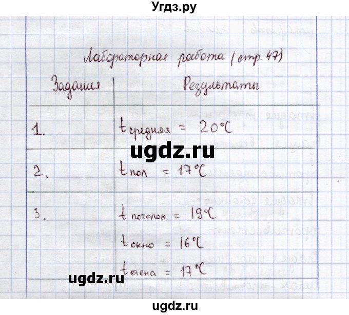 ГДЗ (Решебник) по экологии 8 класс (рабочая тетрадь) Воронина Г.А. / лабораторная работа / стр. 47