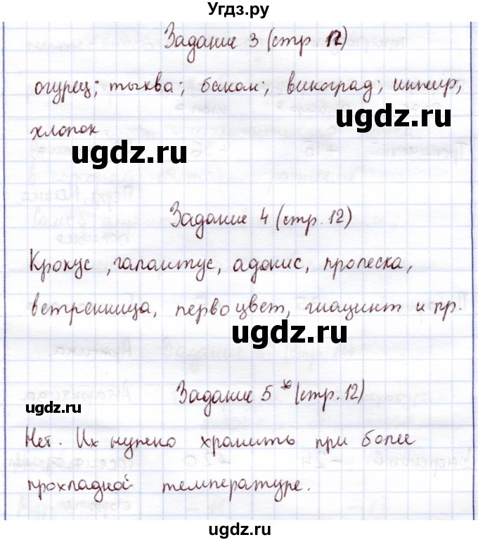 ГДЗ (Решебник) по экологии 6 класс (рабочая тетрадь) Горская Н.А. / страница / 12