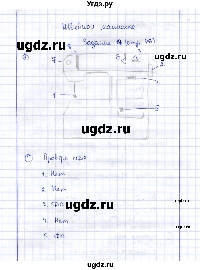 ГДЗ (Решебник) по технологии 5 класс (рабочая тетрадь) Синица Н.В. / задание / 18