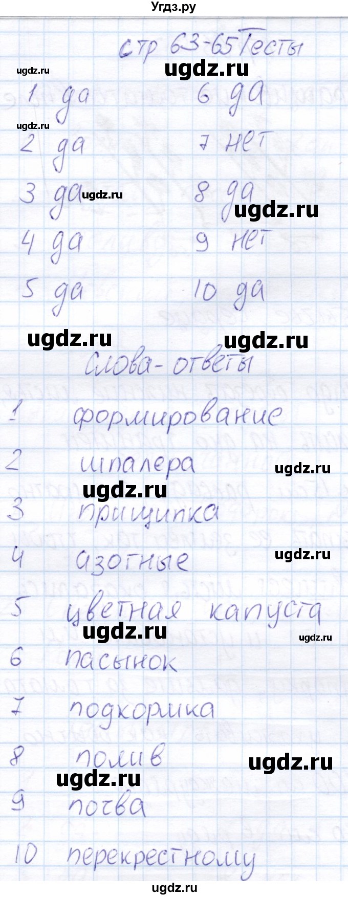 ГДЗ (Решебник) по технологии 6 класс (рабочая тетрадь) Самородский П.С. / страница / 63-65(продолжение 2)