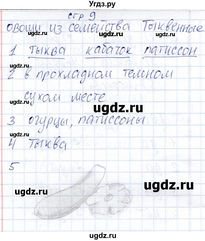 ГДЗ (Решебник) по технологии 6 класс (рабочая тетрадь) Самородский П.С. / страница / 9