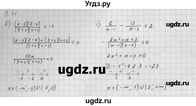 ГДЗ (Решебник к задачнику) по алгебре 10 класс (Учебник, Задачник) Мордкович А.Г. / задачи на повторение, задача / 34(продолжение 2)