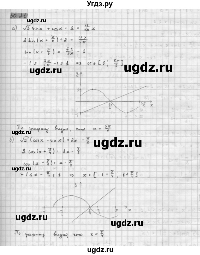 ГДЗ (Решебник к задачнику) по алгебре 10 класс (Учебник, Задачник) Мордкович А.Г. / параграфы / § 30 / 21