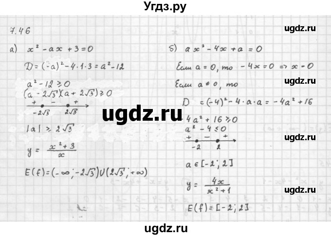 ГДЗ (Решебник к задачнику) по алгебре 10 класс (Учебник, Задачник) Мордкович А.Г. / параграфы / § 7 / 46