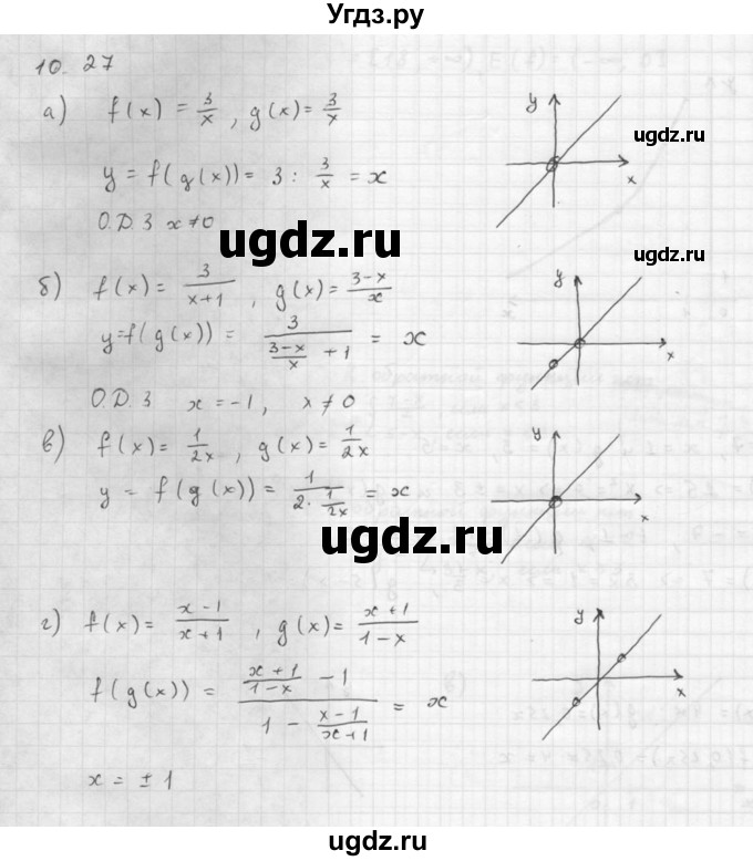 ГДЗ (Решебник к задачнику) по алгебре 10 класс (Учебник, Задачник) Мордкович А.Г. / параграфы / § 10 / 27