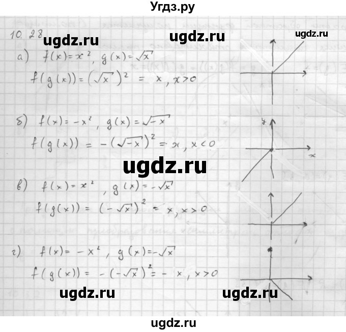 ГДЗ (Решебник к задачнику) по алгебре 10 класс (Учебник, Задачник) Мордкович А.Г. / параграфы / § 10 / 28