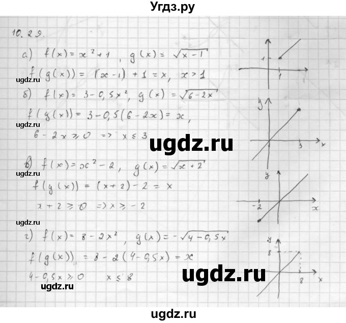 ГДЗ (Решебник к задачнику) по алгебре 10 класс (Учебник, Задачник) Мордкович А.Г. / параграфы / § 10 / 29