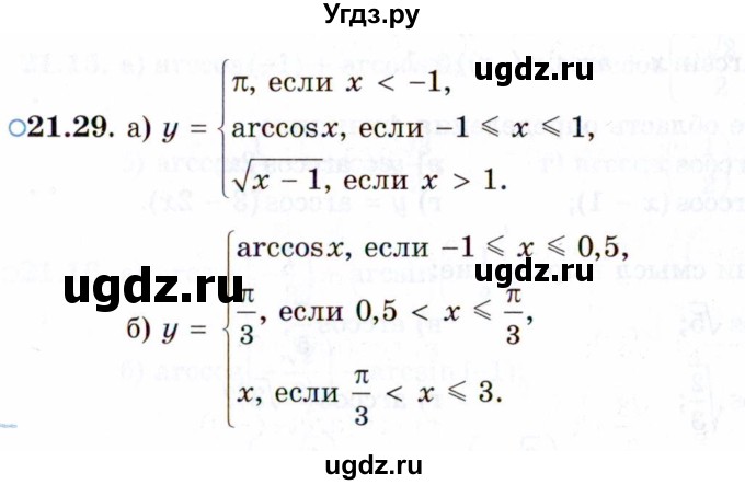 ГДЗ (Задачник 2021) по алгебре 10 класс (Учебник, Задачник) Мордкович А.Г. / §21 / 21.29