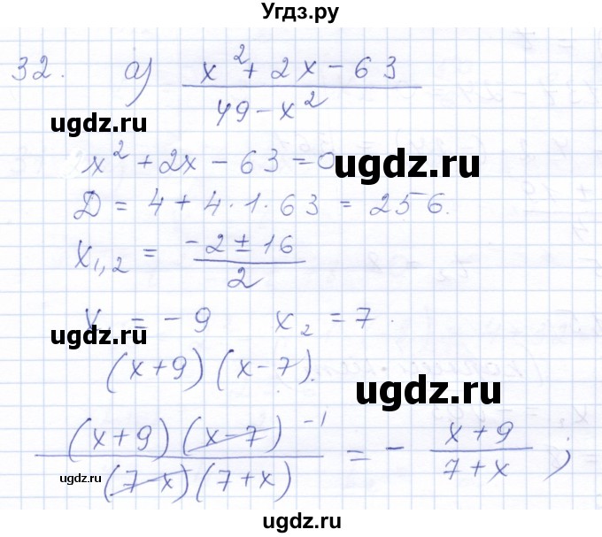 ГДЗ (Решебник к задачнику 2021) по алгебре 10 класс (Учебник, Задачник) Мордкович А.Г. / повторение / 32