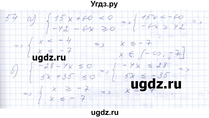 ГДЗ (Решебник к задачнику 2021) по алгебре 10 класс (Учебник, Задачник) Мордкович А.Г. / повторение / 54