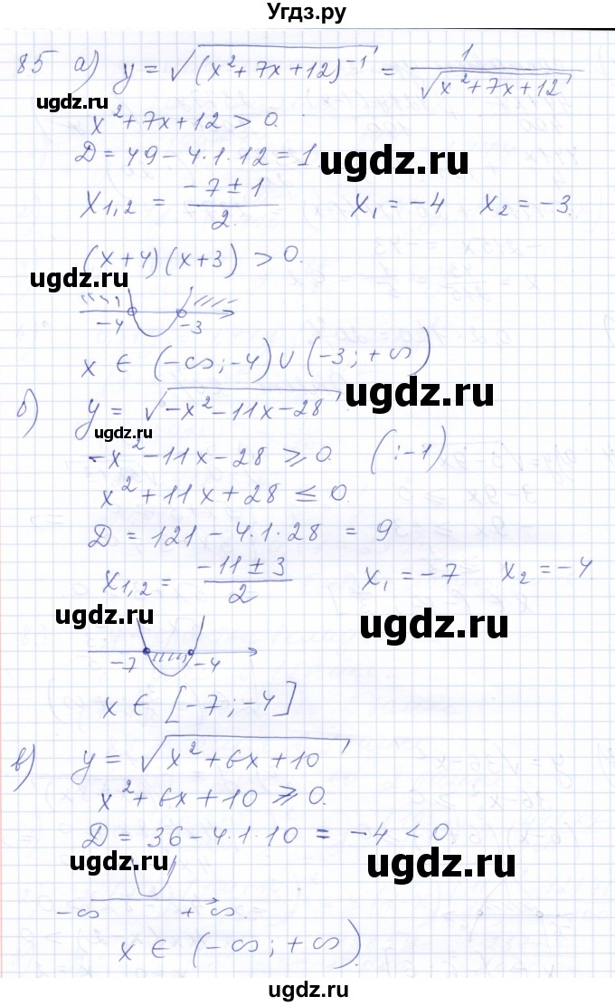 ГДЗ (Решебник к задачнику 2021) по алгебре 10 класс (Учебник, Задачник) Мордкович А.Г. / повторение / 85