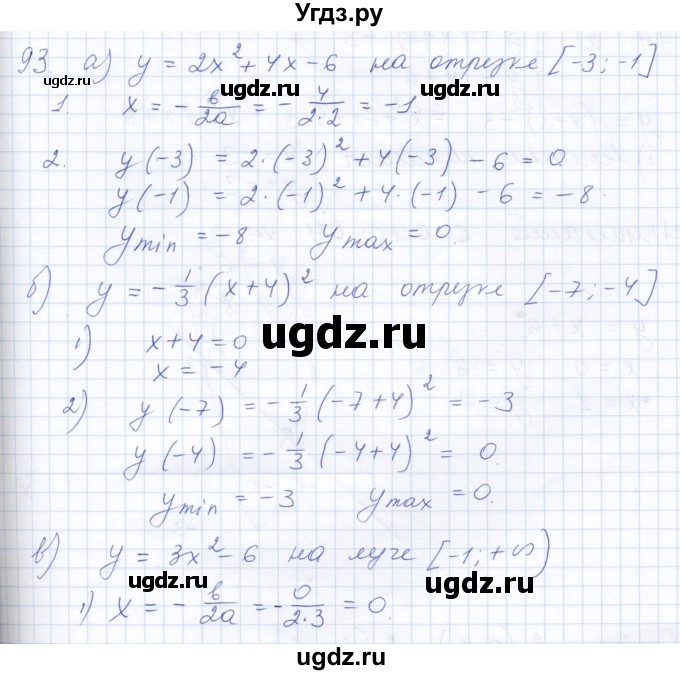 ГДЗ (Решебник к задачнику 2021) по алгебре 10 класс (Учебник, Задачник) Мордкович А.Г. / повторение / 93