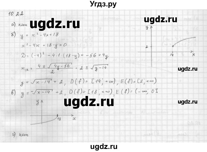 ГДЗ (Решебник к задачнику 2021) по алгебре 10 класс (Учебник, Задачник) Мордкович А.Г. / §10 / 10.22