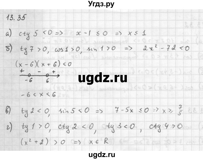 ГДЗ (Решебник к задачнику 2021) по алгебре 10 класс (Учебник, Задачник) Мордкович А.Г. / §13 / 13.35