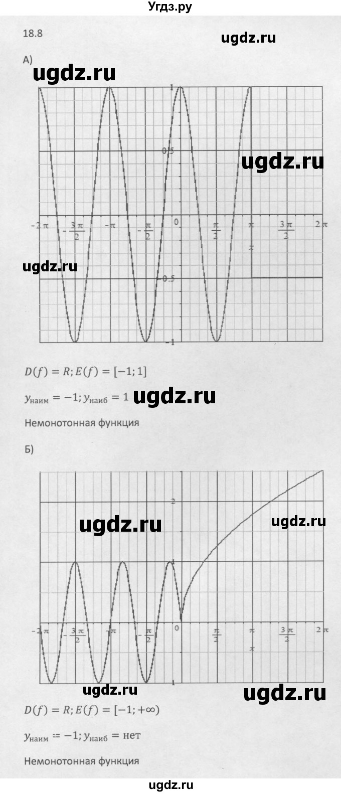 ГДЗ (Решебник к задачнику 2021) по алгебре 10 класс (Учебник, Задачник) Мордкович А.Г. / §18 / 18.8