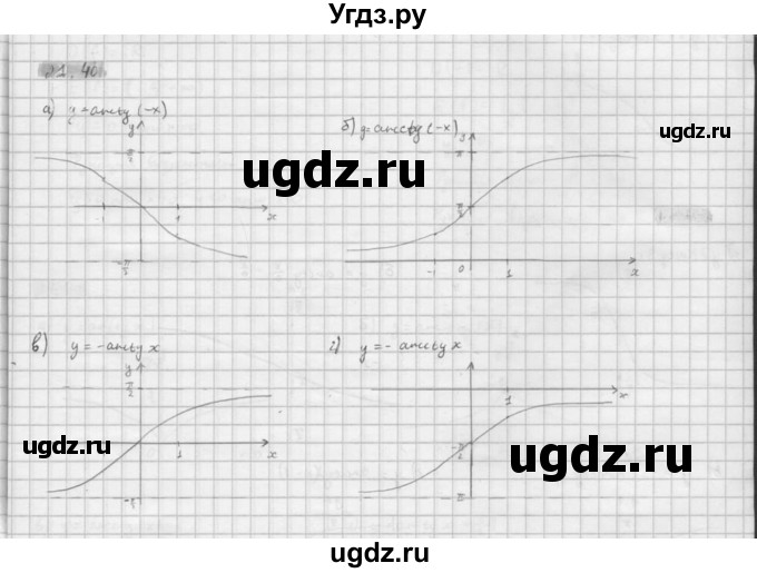 ГДЗ (Решебник к задачнику 2021) по алгебре 10 класс (Учебник, Задачник) Мордкович А.Г. / §21 / 21.40