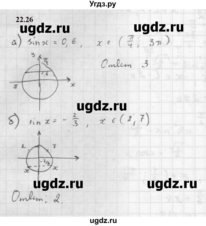 ГДЗ (Решебник к задачнику 2021) по алгебре 10 класс (Учебник, Задачник) Мордкович А.Г. / §22 / 22.26