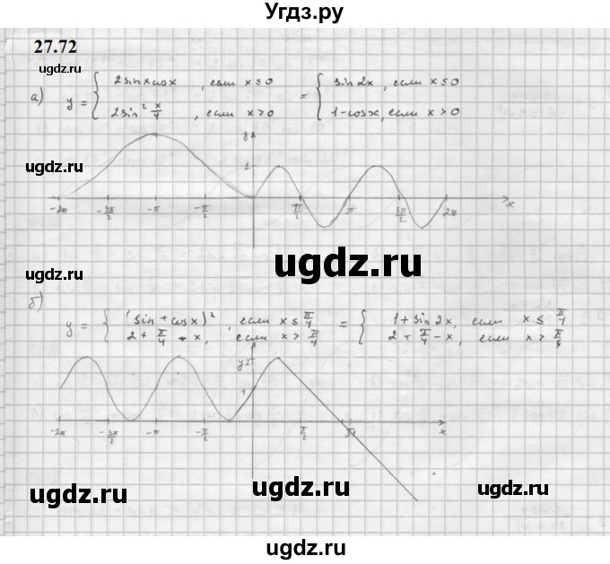 ГДЗ (Решебник к задачнику 2021) по алгебре 10 класс (Учебник, Задачник) Мордкович А.Г. / §27 / 27.72