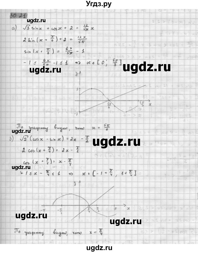 ГДЗ (Решебник к задачнику 2021) по алгебре 10 класс (Учебник, Задачник) Мордкович А.Г. / §30 / 30.21