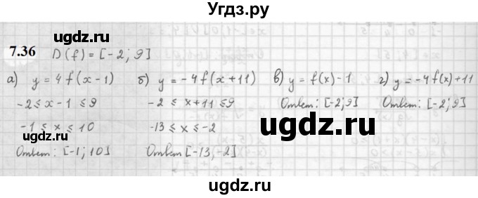 ГДЗ (Решебник к задачнику 2021) по алгебре 10 класс (Учебник, Задачник) Мордкович А.Г. / §7 / 7.36