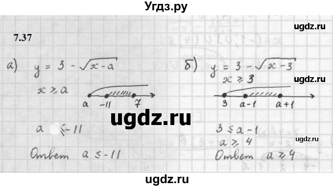 ГДЗ (Решебник к задачнику 2021) по алгебре 10 класс (Учебник, Задачник) Мордкович А.Г. / §7 / 7.37