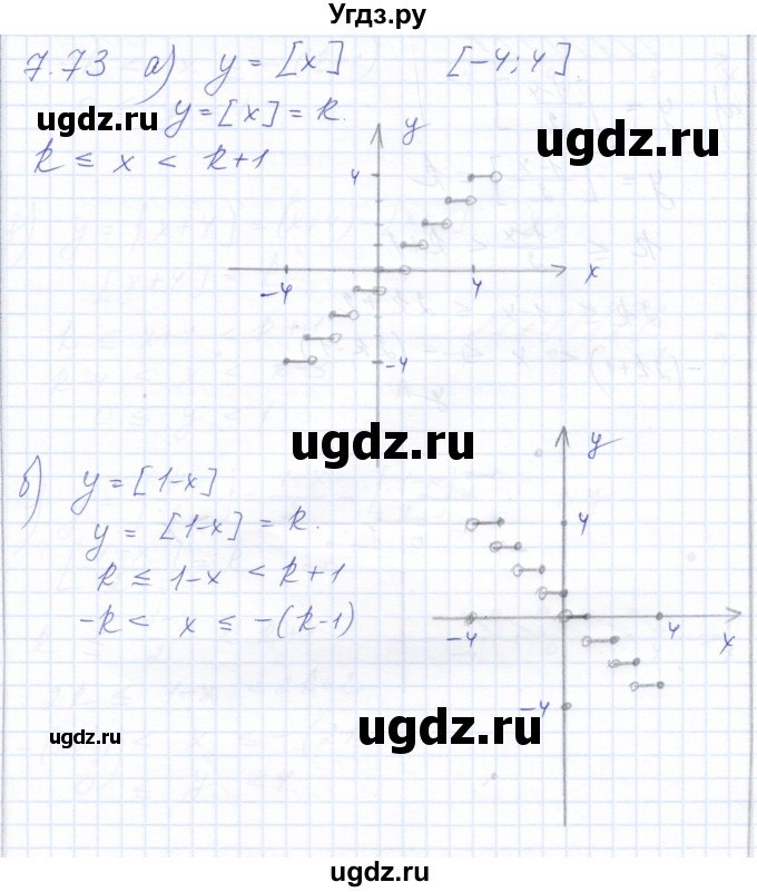 ГДЗ (Решебник к задачнику 2021) по алгебре 10 класс (Учебник, Задачник) Мордкович А.Г. / §7 / 7.73