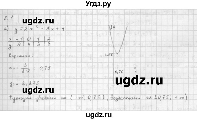 ГДЗ (Решебник к задачнику 2021) по алгебре 10 класс (Учебник, Задачник) Мордкович А.Г. / §8 / 8.1