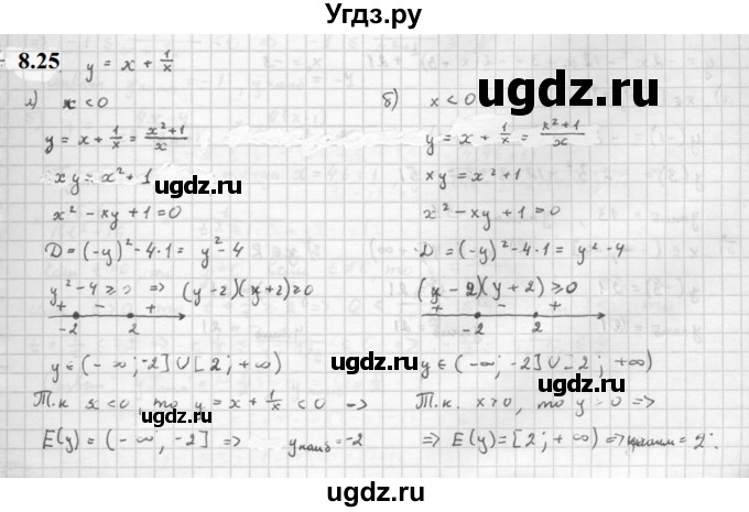 ГДЗ (Решебник к задачнику 2021) по алгебре 10 класс (Учебник, Задачник) Мордкович А.Г. / §8 / 8.25