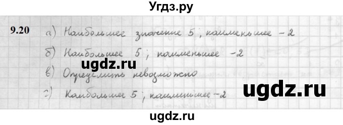 ГДЗ (Решебник к задачнику 2021) по алгебре 10 класс (Учебник, Задачник) Мордкович А.Г. / §9 / 9.20