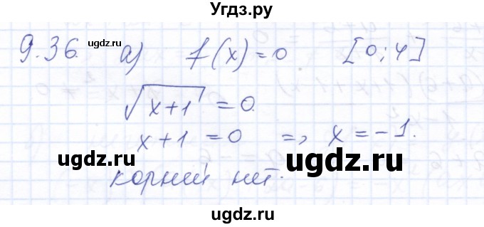 ГДЗ (Решебник к задачнику 2021) по алгебре 10 класс (Учебник, Задачник) Мордкович А.Г. / §9 / 9.36