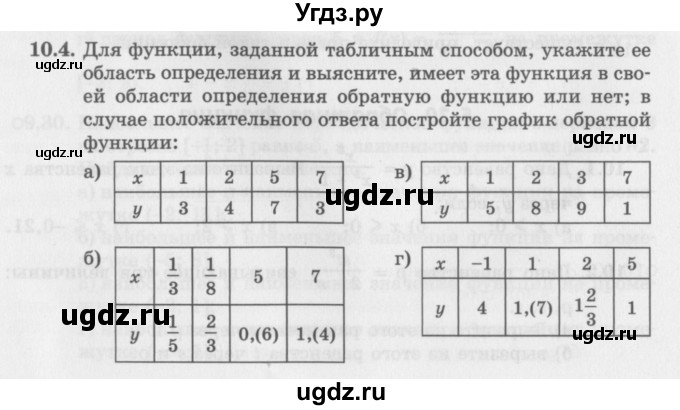 ГДЗ (Задачник 2016) по алгебре 10 класс (Учебник, Задачник) Мордкович А.Г. / §10 / 10.4