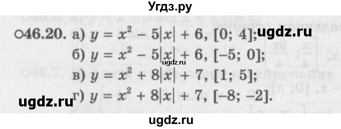 ГДЗ (Задачник 2016) по алгебре 10 класс (Учебник, Задачник) Мордкович А.Г. / §46 / 46.20