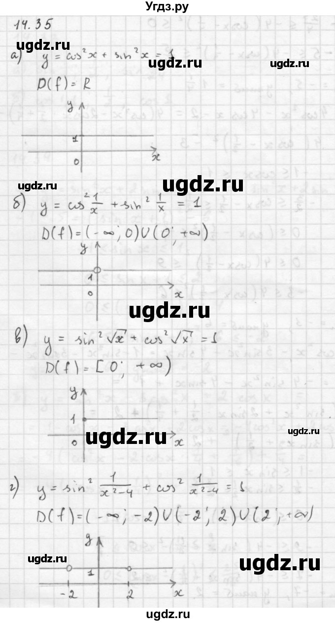 ГДЗ (Решебник к задачнику 2016) по алгебре 10 класс (Учебник, Задачник) Мордкович А.Г. / §14 / 14.35