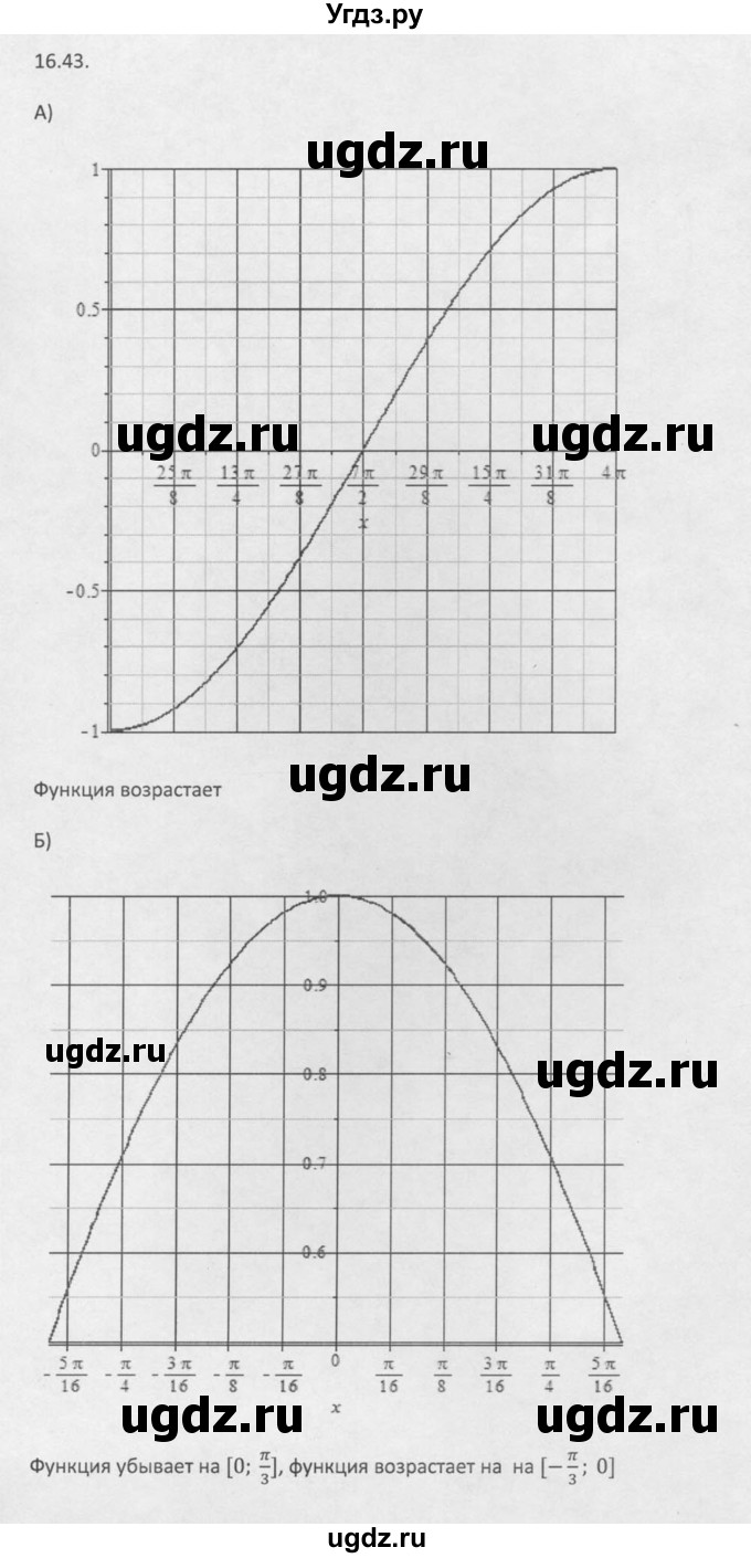 ГДЗ (Решебник к задачнику 2016) по алгебре 10 класс (Учебник, Задачник) Мордкович А.Г. / §16 / 16.43