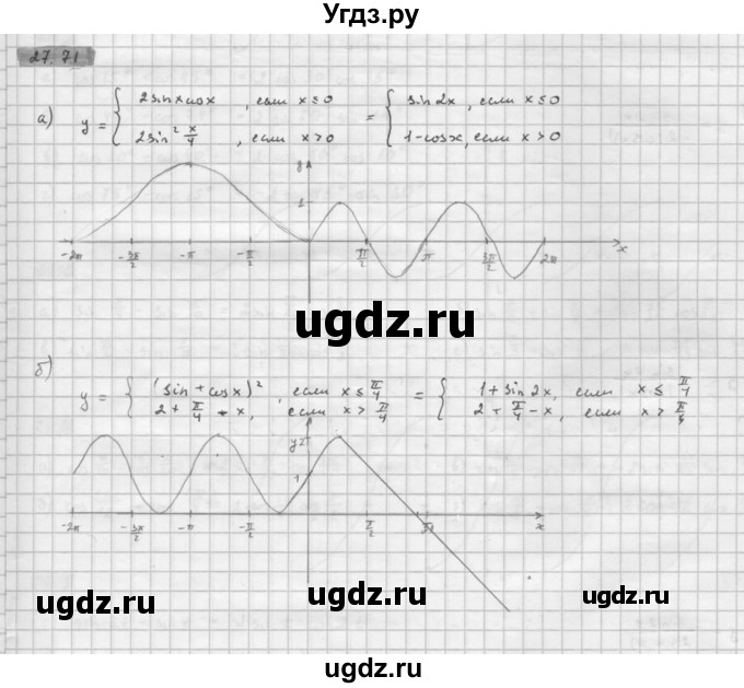 ГДЗ (Решебник к задачнику 2016) по алгебре 10 класс (Учебник, Задачник) Мордкович А.Г. / §27 / 27.71