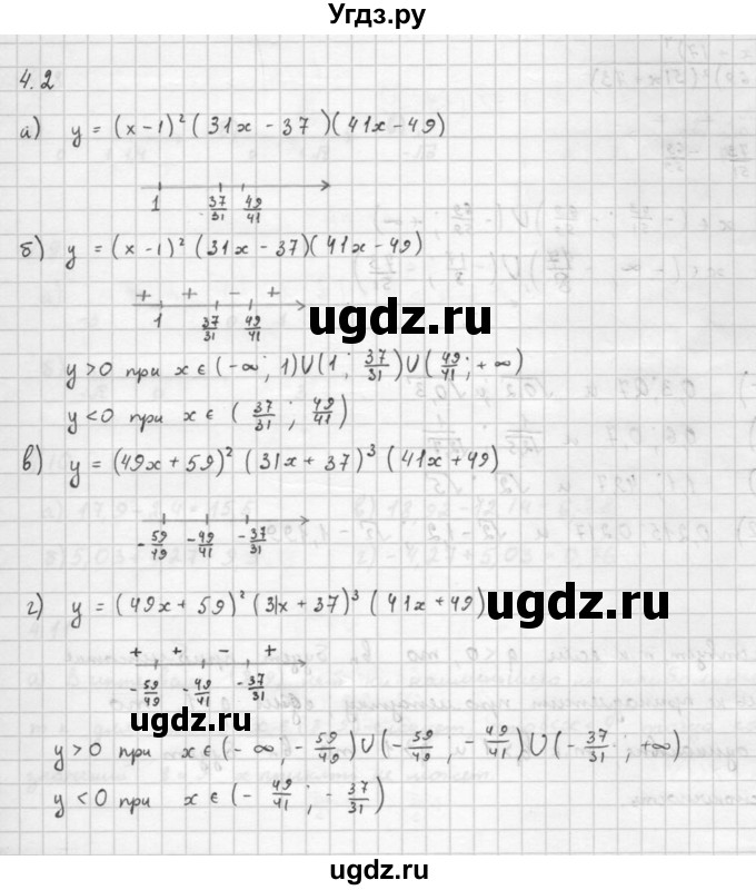 ГДЗ (Решебник к задачнику 2016) по алгебре 10 класс (Учебник, Задачник) Мордкович А.Г. / §4 / 4.2