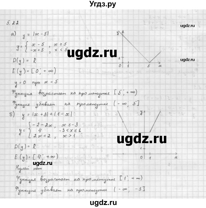 ГДЗ (Решебник к задачнику 2016) по алгебре 10 класс (Учебник, Задачник) Мордкович А.Г. / §5 / 5.22