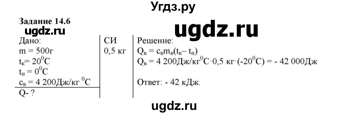 ГДЗ (Решебник) по физике 8 класс (рабочая тетрадь) Ханнанова Т.А. / § 14 / 6