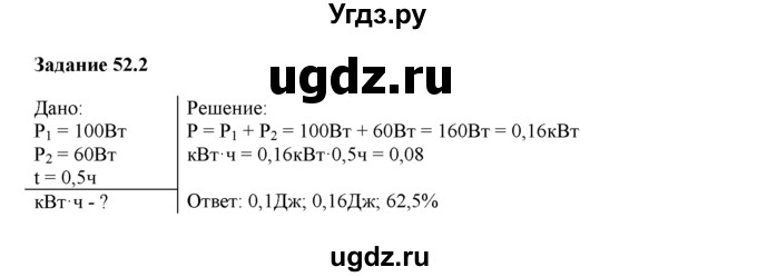 ГДЗ (Решебник) по физике 8 класс (рабочая тетрадь) Ханнанова Т.А. / § 52 / 2