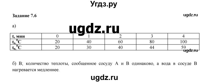 ГДЗ (Решебник) по физике 8 класс (рабочая тетрадь) Ханнанова Т.А. / § 7 / 6