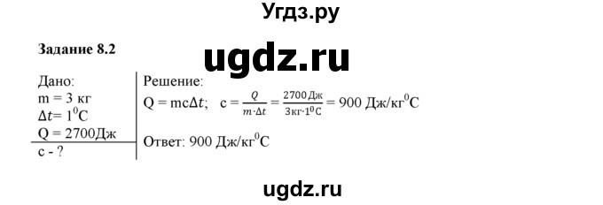 ГДЗ (Решебник) по физике 8 класс (рабочая тетрадь) Ханнанова Т.А. / § 8 / 2