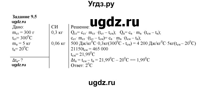 ГДЗ (Решебник) по физике 8 класс (рабочая тетрадь) Ханнанова Т.А. / § 9 / 5
