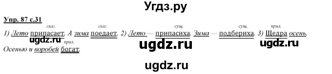 ГДЗ (Решебник) по русскому языку 3 класс Желтовская Л.Я. / часть 1 / язык и речь / 87