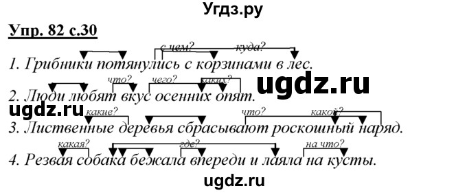 ГДЗ (Решебник) по русскому языку 3 класс Желтовская Л.Я. / часть 1 / язык и речь / 82