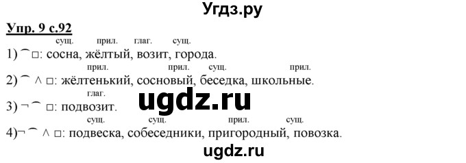 ГДЗ (Решебник) по русскому языку 3 класс Желтовская Л.Я. / часть 1 / о главном / 9