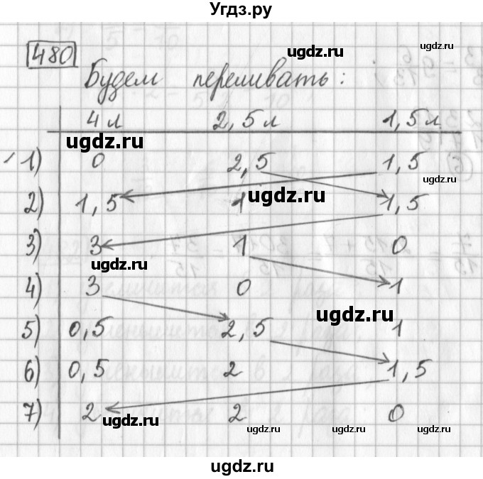 ГДЗ (Решебник) по математике 5 класс Муравин Г.К. / упражнение / 480