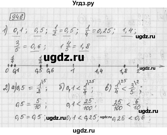 ГДЗ (Решебник) по математике 5 класс Муравин Г.К. / упражнение / 946